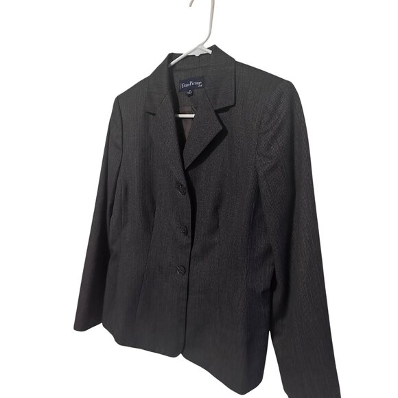 Evan-Picone gray stripes blazer size 8P - Picture 6 of 6